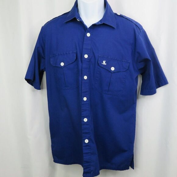 Vintage Tori Richard Aloha Hawaiian Shirt Outrigger Canoe Embroidered Epaulets - Picture 3 of 10